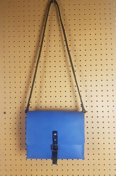 Cross-Body flap satchel with buckle closure