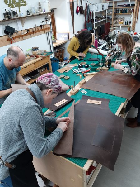 Learn to cut, mark & prepare leather for hand stitching