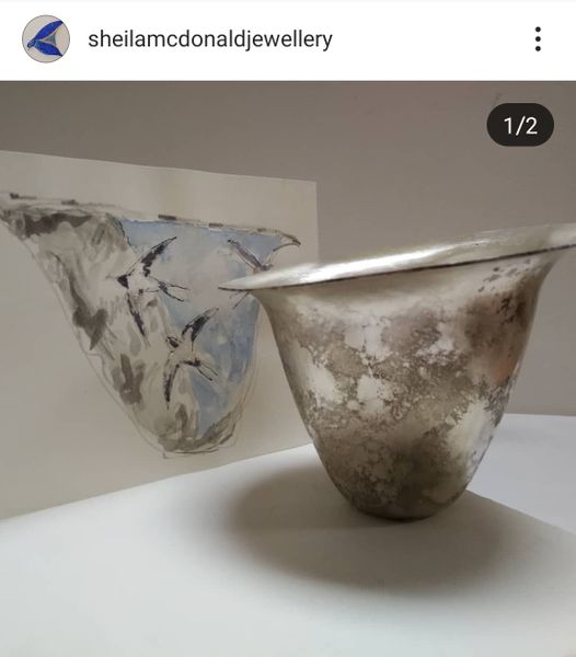 Enamelled goblet by Sheila McDonald