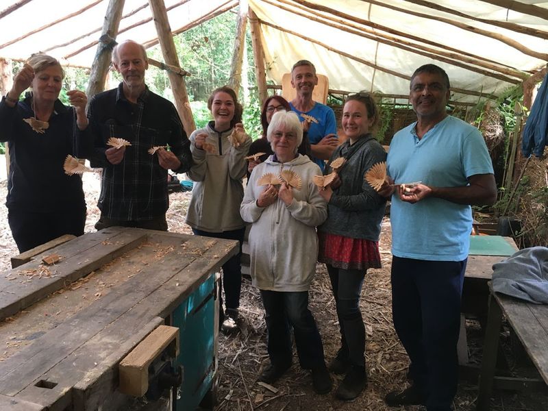 Fan bird carving at Greenwood Days
