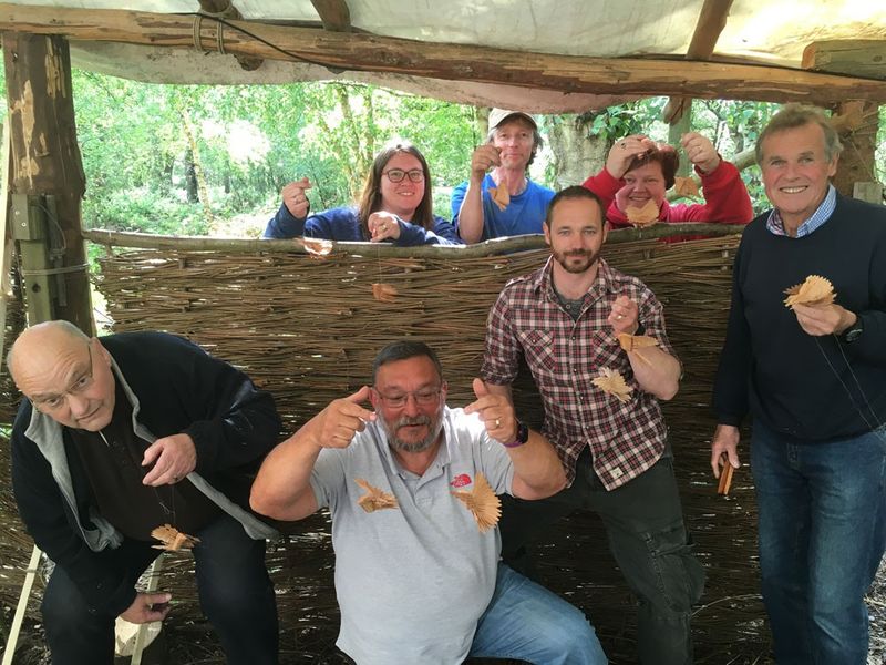 Fan bird carving at Greenwood Days