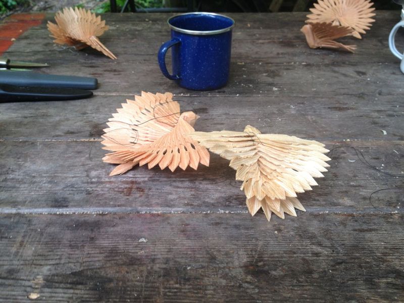 Fan bird carving at Greenwood Days
