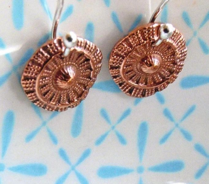 Copper clay earrings