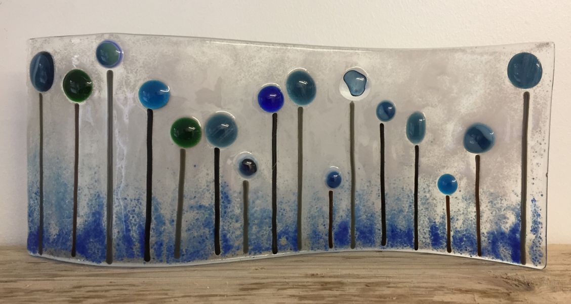 Lovely elegant design made by Kay on our Introduction to Glass Fusing Workshop