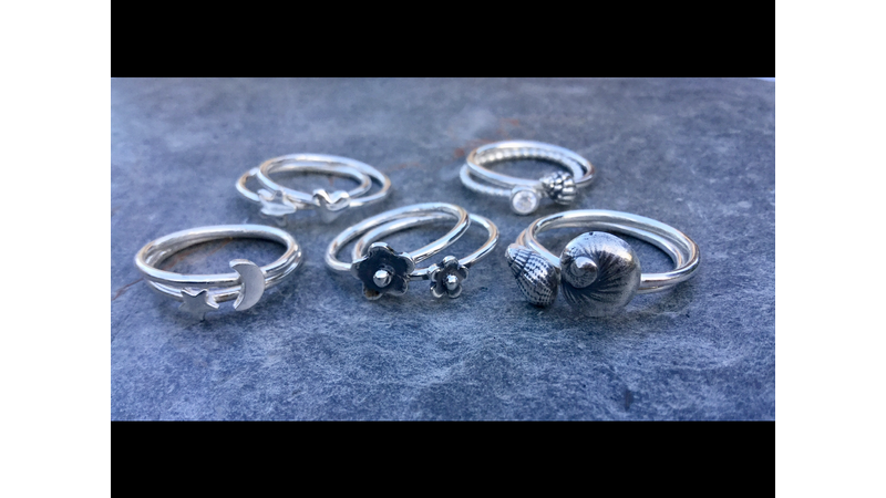 Silver stacking rings