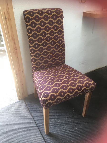 One of a set of 8 dining chairs bring fully recovered