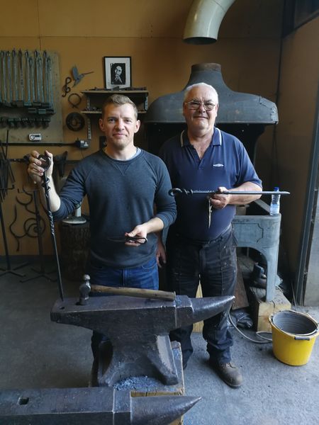 Fire pokers and letter openers made on our one day blacksmithing course in Shropshire!