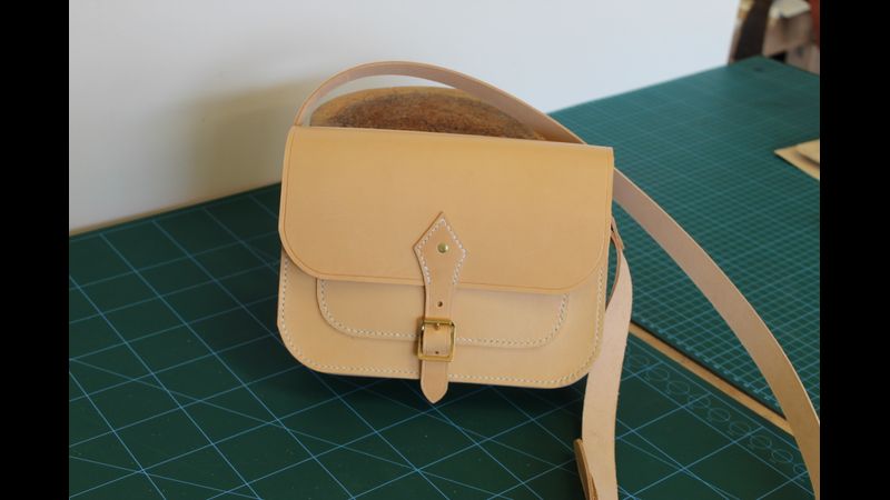 Hand Stitched Satchel in Veg Tan Russet 