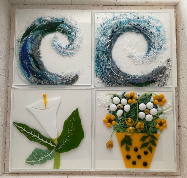 Four beautiful projects heading for the kiln!