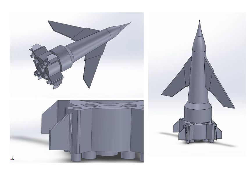 Thunderbirds rendered in SolidWorks