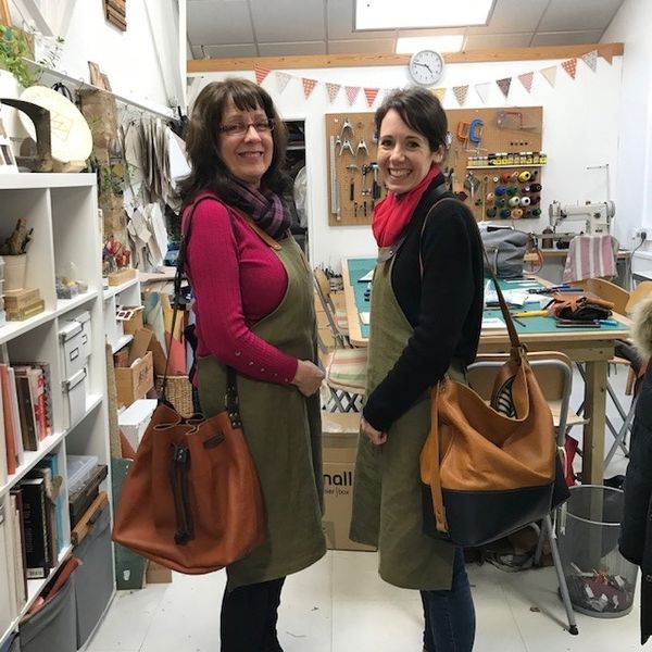 Mother & daughter with their finished bags
