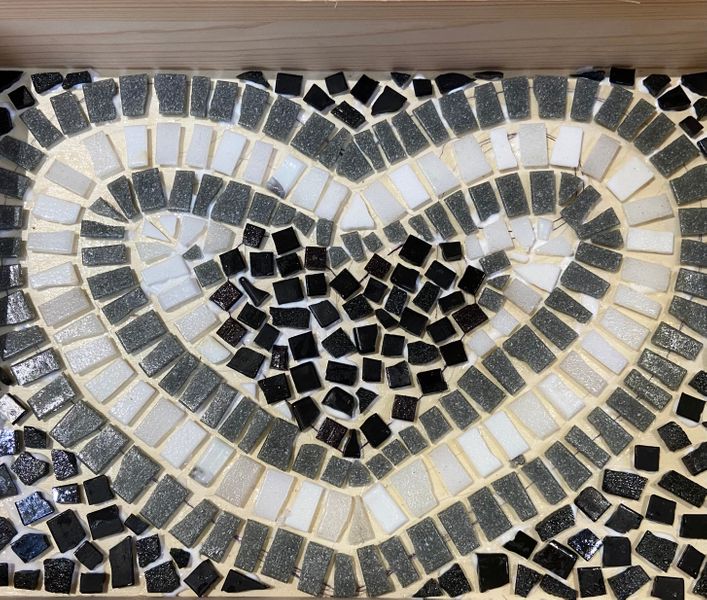 Mosaic workshops at Cowshed Creative.  We offer a wide range of art and craft workshops from our beautiful art studio