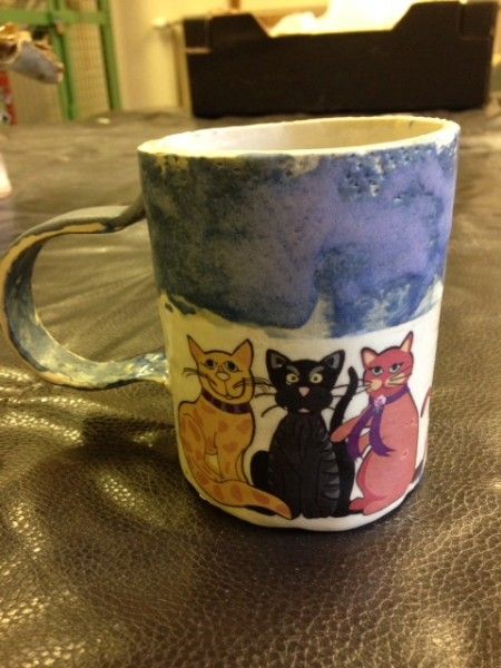 susie used a ceramic decal on her mug - another technique we covered in week 9