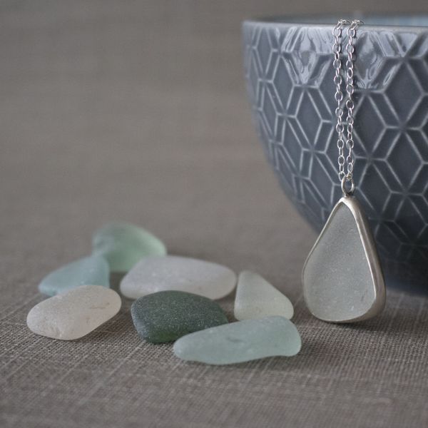 Sea Glass Stone Setting with Silver Clay by Rebecca Oxenham Jewellery -  Find a Craft