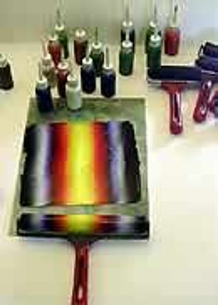 Rainbow blend ink rolling