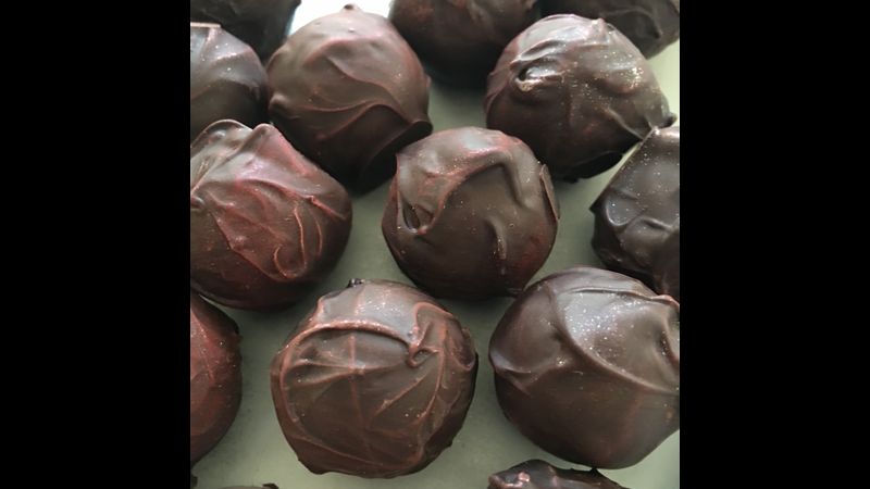 Hand-rolled truffles