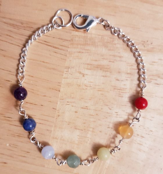 ♥ ANKLET CREATED WITH SEMI PRECIOUS GEMS  ♥