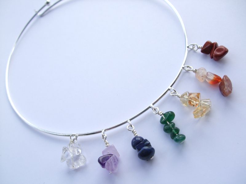 Chakra choker created on Silver with Semi Precious Gemstones  all included in your booking fee.