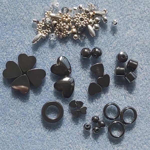 Sample of Hematite Gems that could be in your Necklace Kit