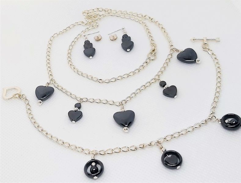 Completed Kits, Jewellery Created with Hematite Kits from Craft Courses