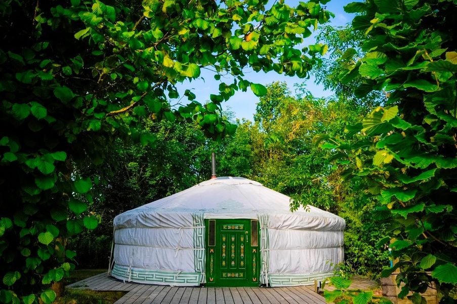 How about staying in a yurt ?