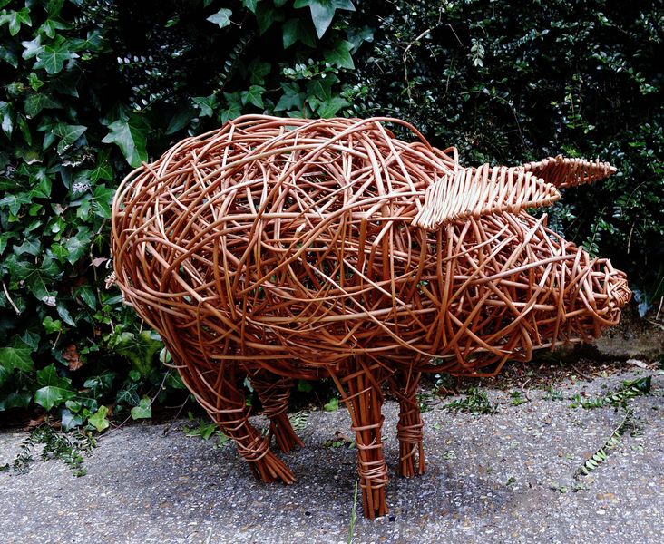 Willow pig from side