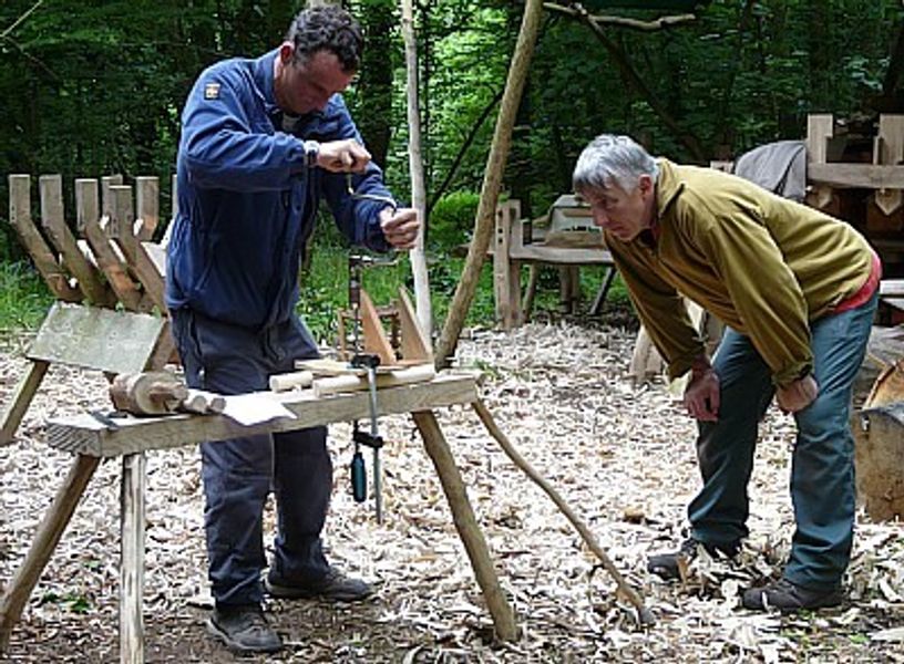 Drilling the mortises