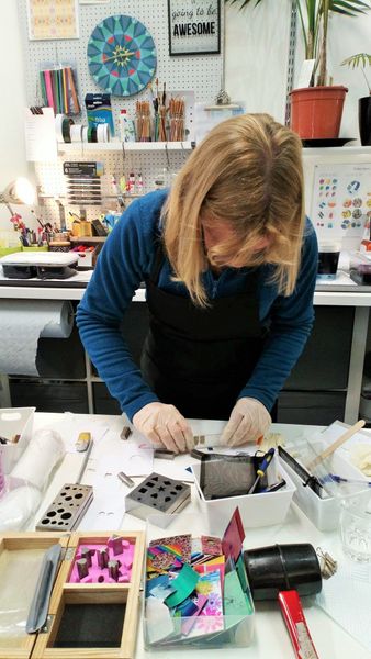 Student participating in the Introduction to Aluminium Jewellery Making Workshop