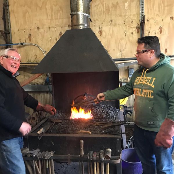 Forging metal, blacksmithing experience days