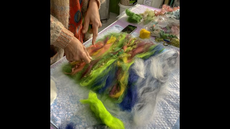 Wet-felting workshop with Fabulous Feltings