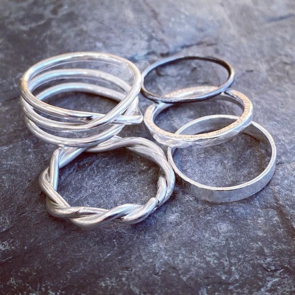 Silver Stacking Rings Course