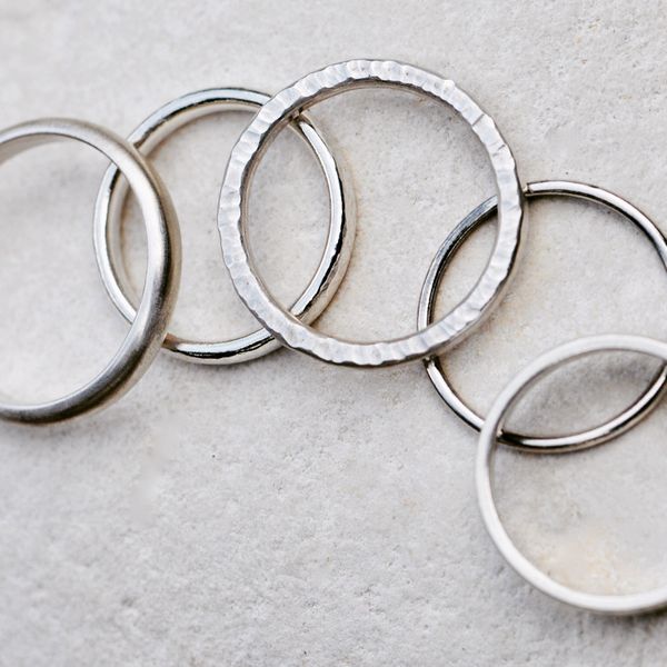 Stacking rings made on a 1 day jewellery making course