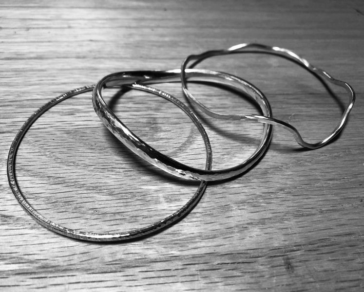 Bracelets and bangles made on Lightwave Jewellery Studio course