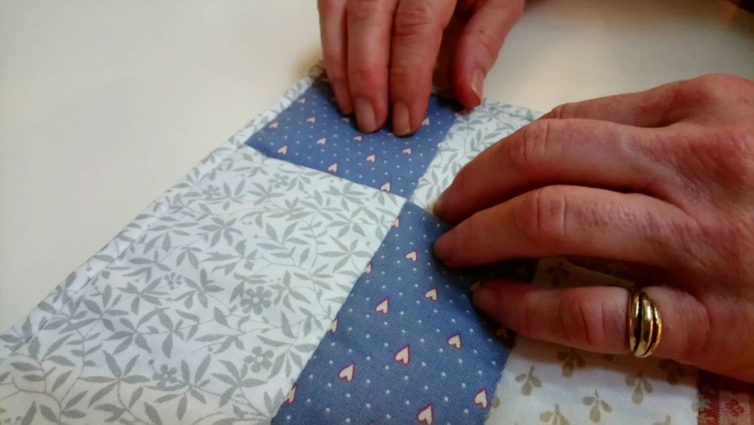 Joining fabric, Quilt in a Day class, with Amanda Jane Ogden