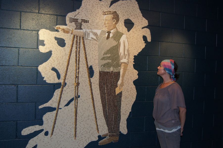 6 ft Man mosaic commission