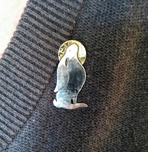 Hare moon brooch - silver jewellery making