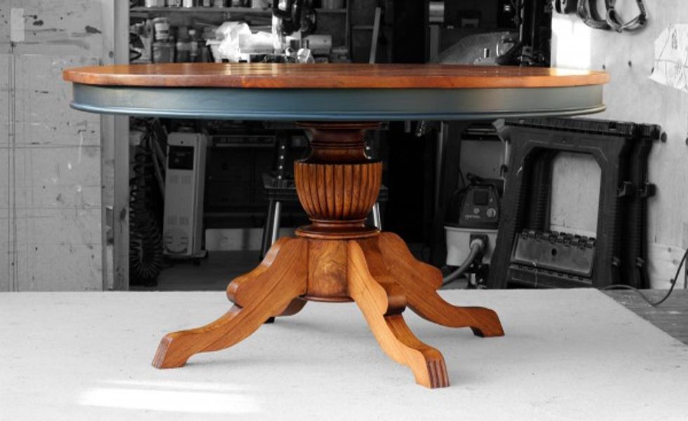 French Oak Dining Table - French Polishing & Furniture Refinishing