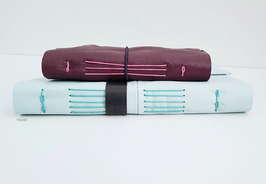 Contrasting threads on the spine work really well