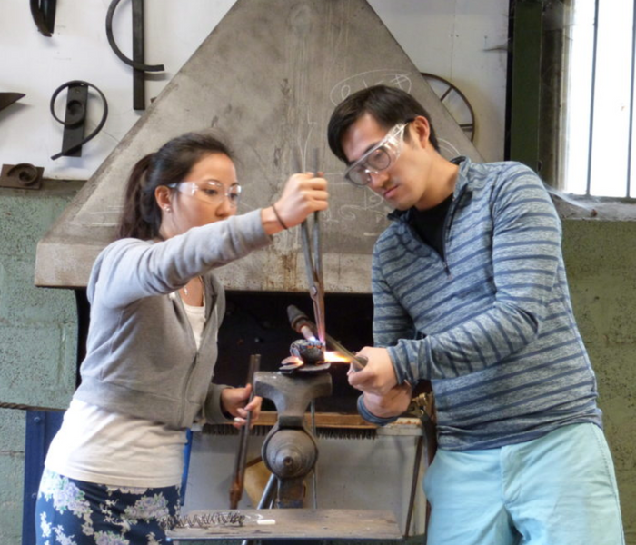 The perfect date...? Blacksmithing experience for two at the forge.