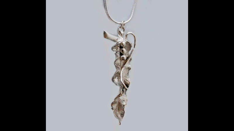 Catching the nature - leaf, using silver paste