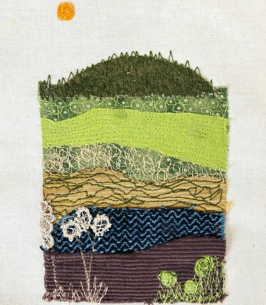 Debbie’s appliqué & free-machine embroidery landscape picture