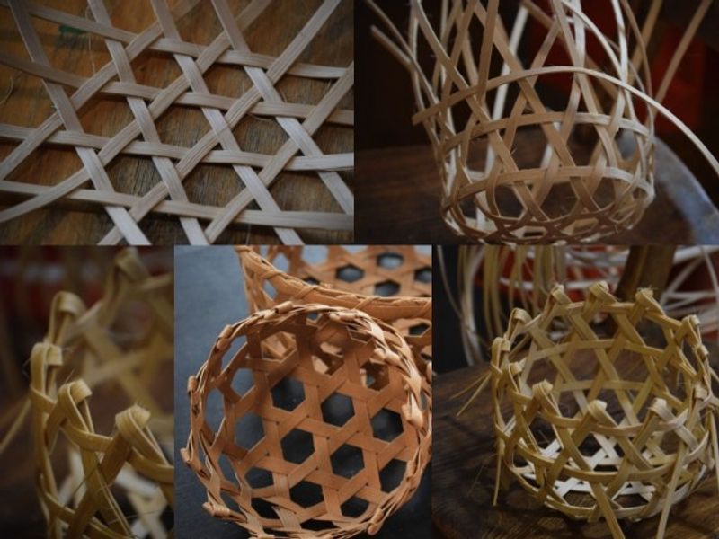 Hexagonal weave baskets