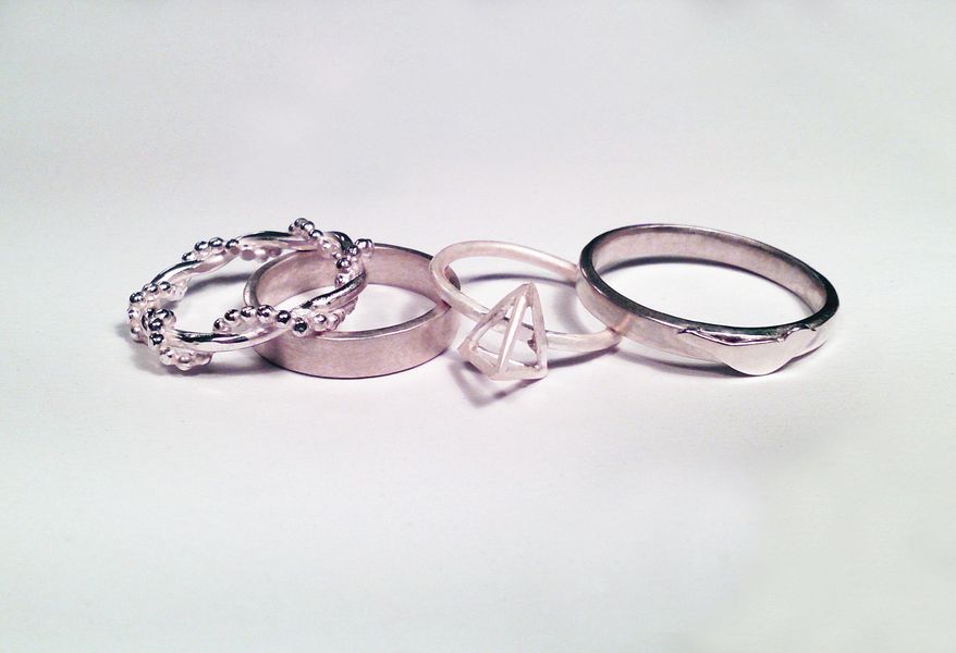 various rings made by students