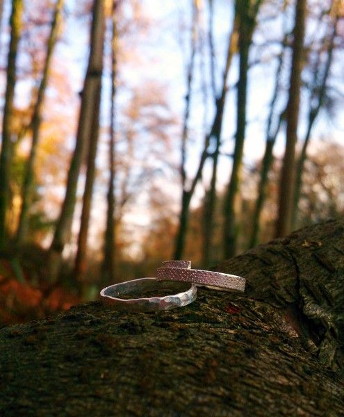 An Example of the Silver Rings which can be made at the Silver Ring Making Workshops, West Wales