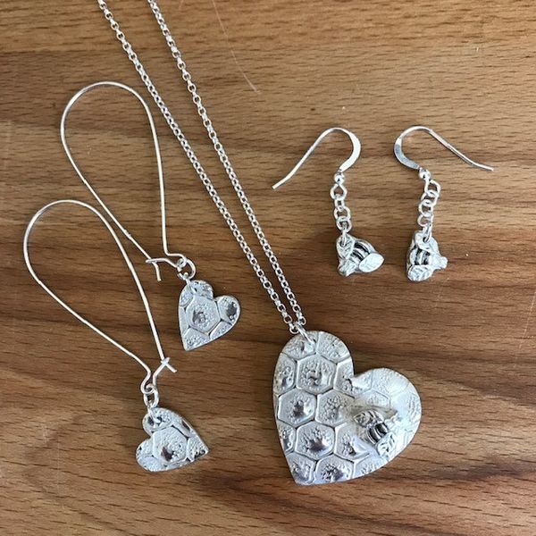 Student work from our Beginners Silver Art Clay with Hampshire School of Jewellery