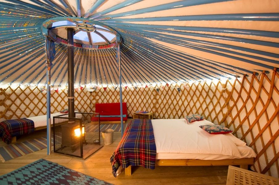 A cosy yurt.