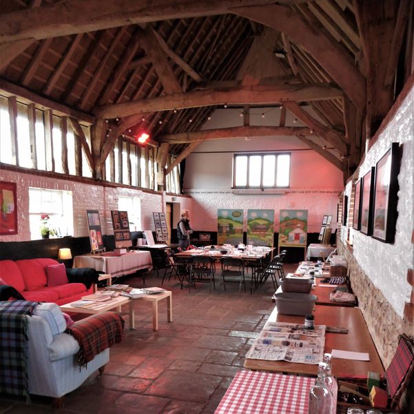 The interior of the Long Barn.