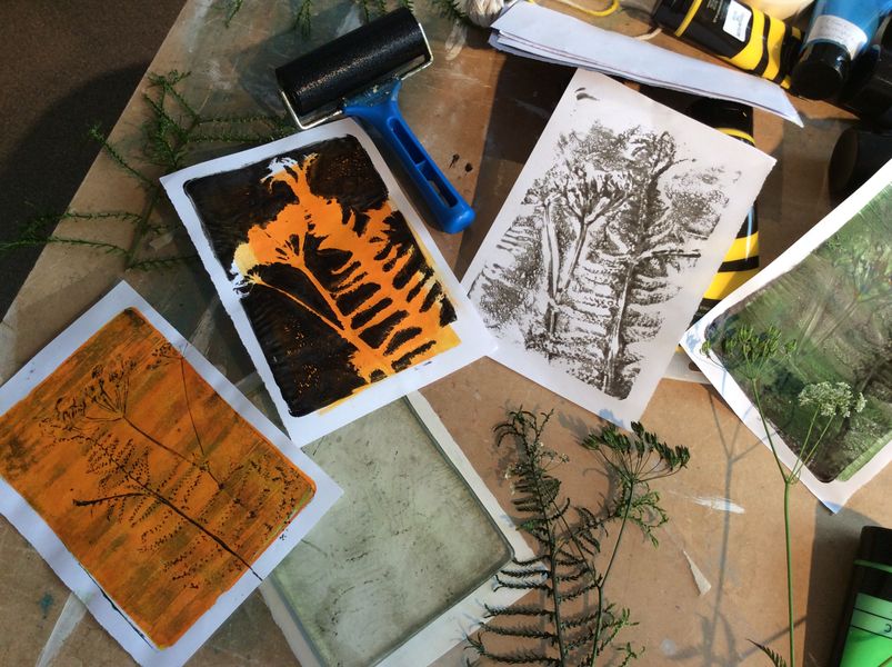 Create with a Gel Plate - mono printing without a Press.