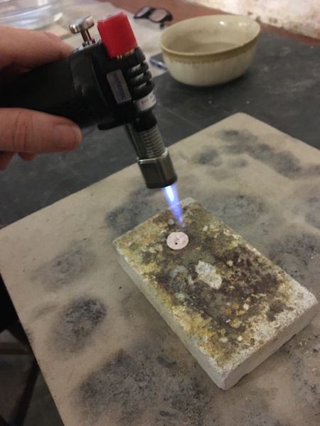 Torch firing PMC Art Clay