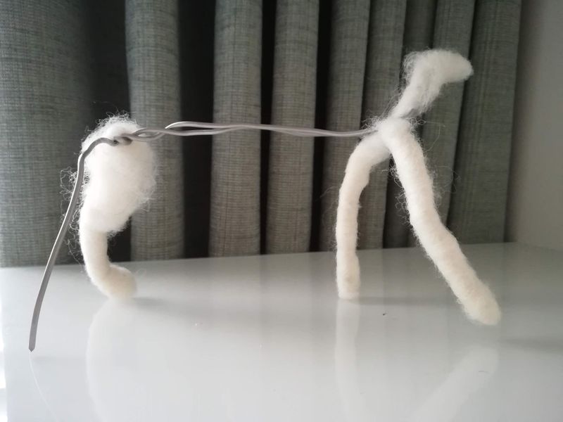 Covering the legs of the basic armature